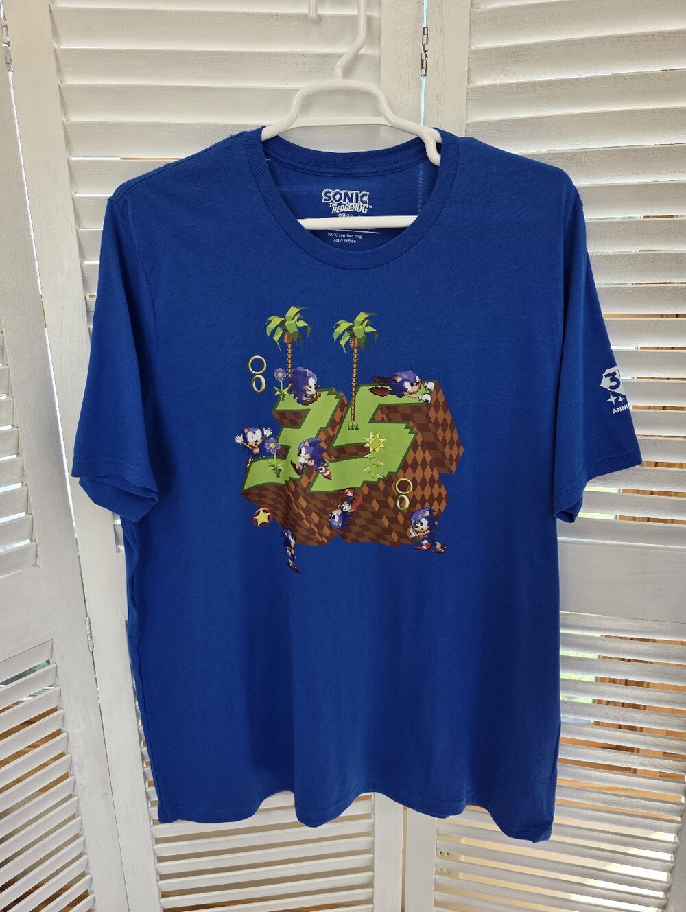 Sonic The Hedgehog 35th Anniversary Green Hill Zone T-Shirt Size 3X